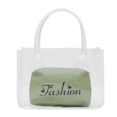 

Transparent PVC Women Casual Beach Shoulder Handbags Clutch Shopping Totes