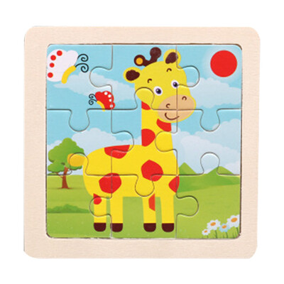 

Gotoamei Wooden Animal Puzzle Educational Developmental Baby Kids Training Toy