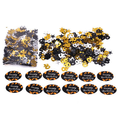

600pcs Sequin Happy Birthday Confetti Paper Number Party Sprinkles Supplies