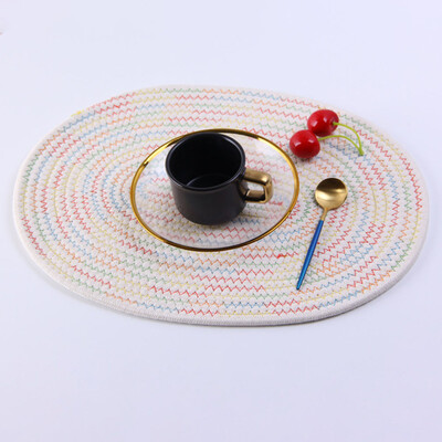 

Hand-Woven Cotton Rope Thickening Anti-Scalding Insulation Pad Heat-Resistant Table Mat Coasters Bowl Mat Creative Home