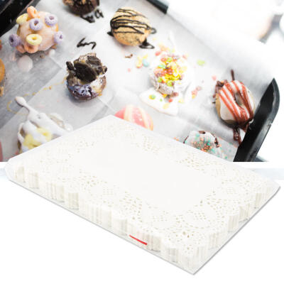 

Greensen 140Pcs Rectangle Beautiful Baking Paper Cake Bread Pastry Lace Paper Mat 2316cm