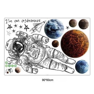 

〖Follure〗DIY Astronaut Removable Wall Decal Family Home Sticker Mural Art Home Decor