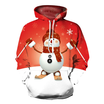 

Tailored Fashion Women Loose Long Christmas Snowman Print Sleeve Print Sweatshirt Tops