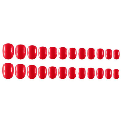 

Fake Nails Tips 24pcs 12 Different Size Natural Short False Nails Tips Full Cover Acrylic Artificial Nails for Nail Salons & DIY N