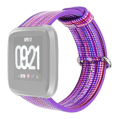 

〖Follure〗Woven Nylon Pattern Replacement Band StrapFilm TPU Cover For Fitbit Versa Lite