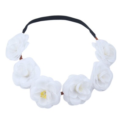 

〖Follure〗Bohemian Rose Wedding Flowers Hair Band Bride Wreath Floral Summer Flower Crown
