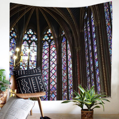 

Toponeto Colorful Print Tapestry Art Room Notre Dame Wall Hanging Tapestry Art Nature