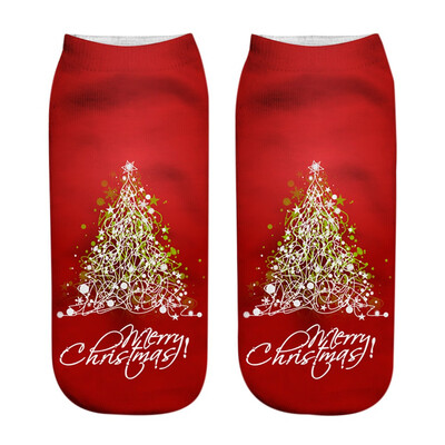 

Gobestart Unisex Christmas Funny 3D Fashion Printed Casual Socks Cute Low Cut Ankle Socks