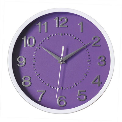 

SAC SMARTEN ARTS 3D digital clock face mute 10" purple wall electronic wall clock 2 x AA battery excluding 8805