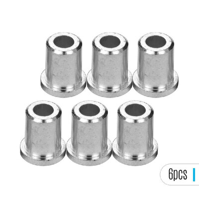 

String-Through Body String Ferrules Straight Barrel Shape Metal Hardware Parts for Electric Guitars Set of 6PCS Black