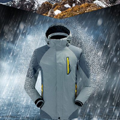 

Toponeto Men Winter Hooded Softshell Windproof Waterproof Soft Coat Shell Jacket
