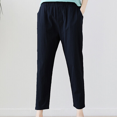 

Tailored Women Casual Solid Trousers Pants Trousers Ladies Loose Pants