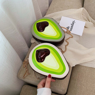 

Super fire avocado shell bag new handbag trend single shoulder slung chain bag