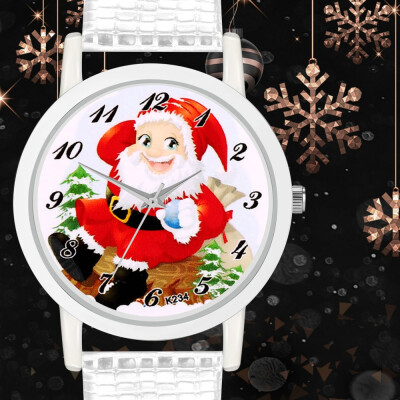 

Christmas Tree & Santa Claus Ladies Quartz Clock Women Wrist Watch 2018 Christmas Gift Womens Watches Fashion Girls Reloj &Ff