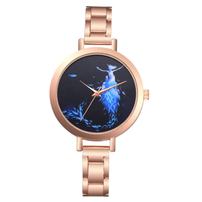 

Hot Selling Women Watches Blue Dial Ladies Quartz Wristwatch Movement Luxury Alloy Strap Clock Simple Relogio Feminino