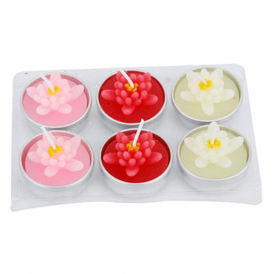 

Greensen 6Pcs Flower-shaped Candles Decorative Tea Light Candles for Home Party Wedding Decoration
