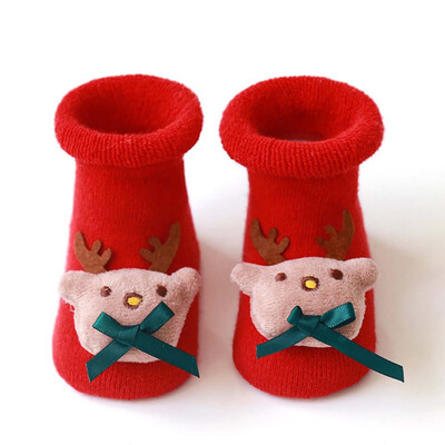 

Toddler Christmas Floor Socks Baby Cute Non-Slip Cotton Toddler Floor SocksSuit For 1-3 Years Old