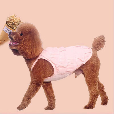 

Pet Dog Summer Sleeveless Vest Pleated Skirt Dress Pet Clothes Princess Dress Clothing Accessories for Puppy Decoration