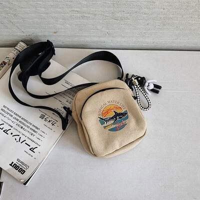

Shangxin Small Bag Canvas Bag Girl Single Shoulder Slant Bag College Students Summer Korean Version Ancient Girl Inssen Department