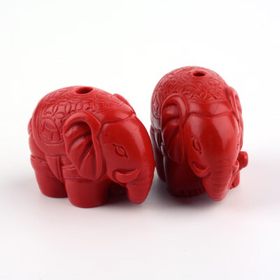 

Cinnabar Beads Elephant FireBrick 21x29x15mm Hole 25mm