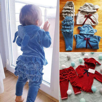 

Toddler Kids Baby Girls Top Sweatshirt Pants Trousers Set Tracksuits Clothing