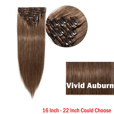 

Clip in 100 Real Human Hair Extensions Full Head Hair Extensions Remy Human Hair Silky Straight 8 Pieces