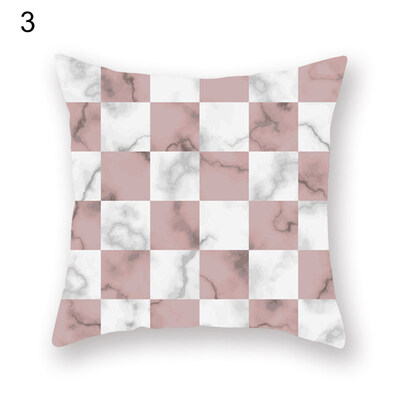 

Geometric Plaid Block Pillow Case Cushion Cover Sofa Bed Car Cafe Office Decor
