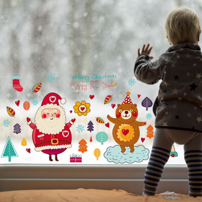 

Siaonvr Merry Christmas Background Wall Decoration Removable Wall Stickers