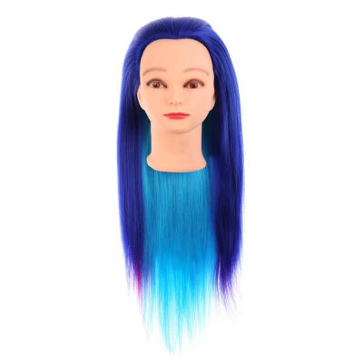 

Professional Silicone Hairdressing Training Practice Long Wig Head Model