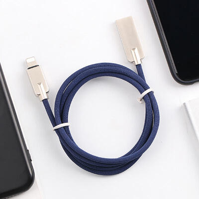 

Apple Android Type-c Mobile Phone Charging Line Fabric Woven Zinc Alloy Data Line Fast Charge-1m Lightning