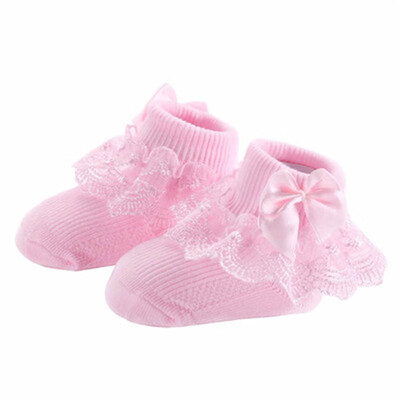 

Kids Baby Girls Frilly Bow Lace Tutu Socks Infant Newborn Toddler Ankle Socks