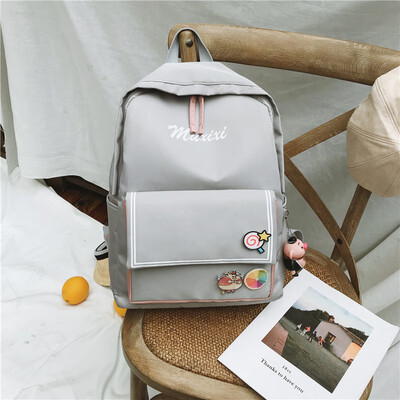 

Korean version of female schoolbags Harajuku ulzzang high school students junior high school students ins wind backpack large capa