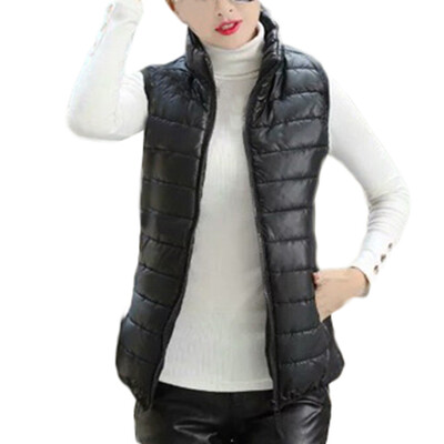 

Toponeto Womens Warm Coat Stand Collar Jacket Slim Winter Parka Outwear Coats Vest