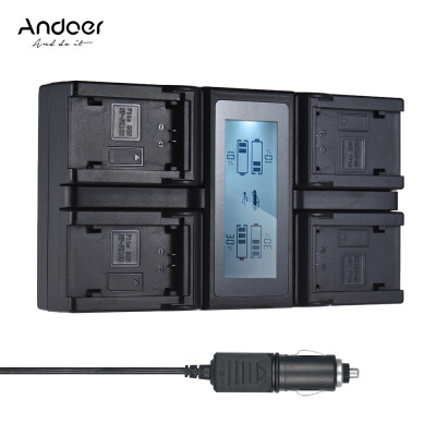 

Andoer NP-FZ100 4-Channel LCD Camera Battery Charger for Sony A7III A9 A7RIII A7SIII with DC Car Charger