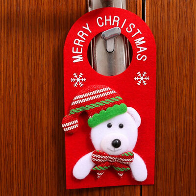 

Magic Christmas Decor Door Hanging Ornaments Santa Claus Deer Snowman Luggage Bag Accessories Xmas Gifts