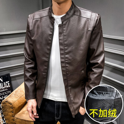 

KSENV leather jacket Spring&autumn new Slim versatile Handsome motorcycle mens jacket 11247