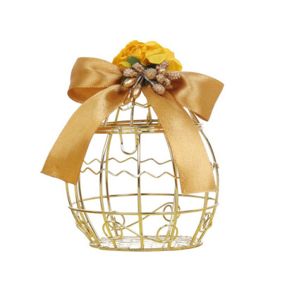 

Gobestart Hollow Bird Cage Wedding Party Gift Box Container Tinplate Candy Chocolate Boxes