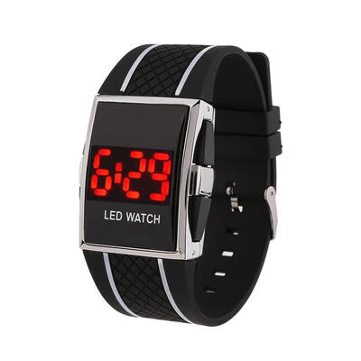 

Silicone Band LED Digital Date Calendar Sports Electronic Unisex Wristwatch