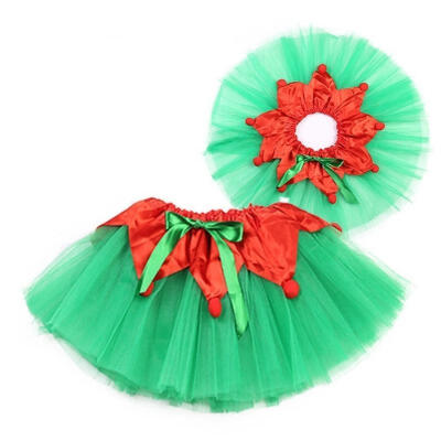 

Xmas Baby Kids Girls Dancewear Cute Chiffon Tutu Full Pettiskirt Princess Skirt