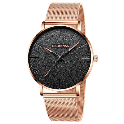 

Gobestart CUENA Casual Watches Mens Sport Wrist Watch Quartz Stainless Steel Mesh Band