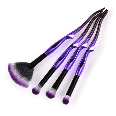 

Gobestart 4pcs Pro Makeup Brushes Set Foundation Powder Eyeshadow Eyeliner Lip Brush Tool