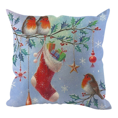 

Siaonvr Christmas Pillow Cover Pillowcases Decorative Sofa Cushion Cover Home Decoration