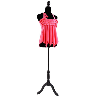 

Female Mannequin Torso Adjustable Height Dress Form Display W Tripod Stand Black