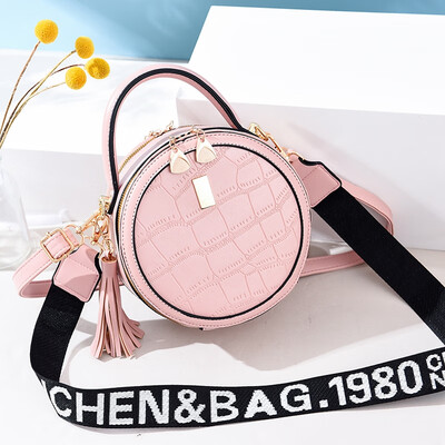 

Summer on the new ladies fashion trend simple shoulder Messenger bag ins super fire small round bag