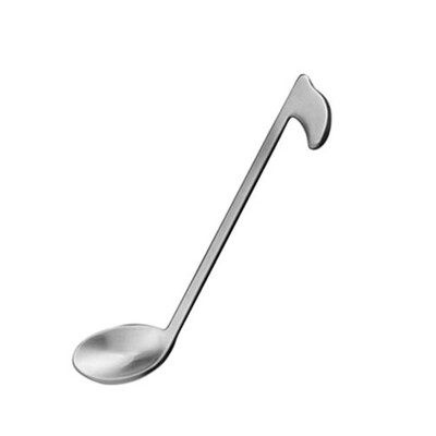 

Toponeto Creative Stainless Steel Note Shape Spoons for Drink Dessert Honey Coffee