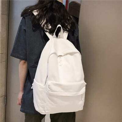 

Ins Wind Bag Female Korean High School Student Chao Brand Simple Canvas Ancient Feeling Backpack Backpack Backpack for Male Campus