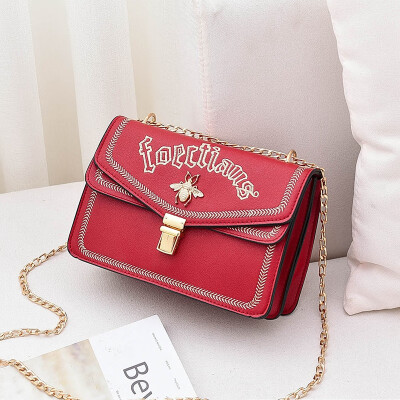 

Womens Bag New Chaozhou Korean Version Baitie Single Shoulder Slant Bag Fashion Womens Simple Square Bag