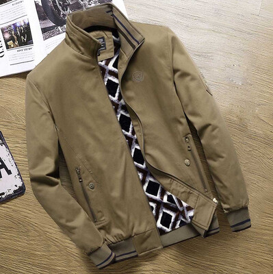 

Toponeto Mens Autumn Winter Casual Solid Turn-down Collar Jacket Coat