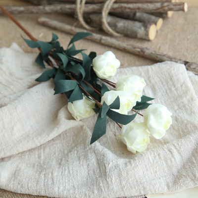 

Gobestart Artificial PE Fake Flowers Rose Floral Wedding Bouquet Bridal Hydrangea Decor BU