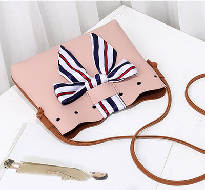

Tailored Fashion Women Bowknot Bucket Bag Crossbody Bag Phone Bag Shoulder Bag Black